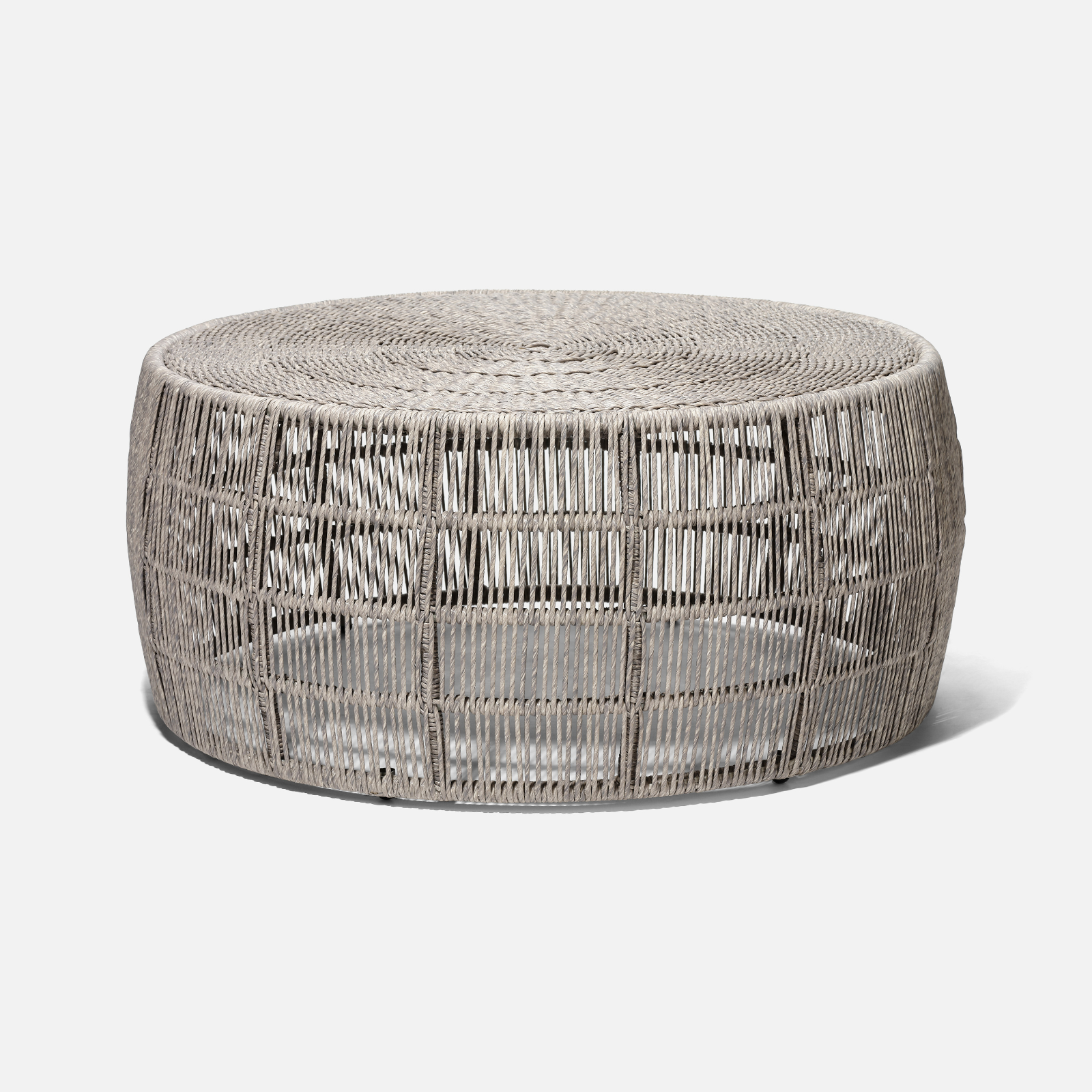 Table basse d'extérieur en faux osier