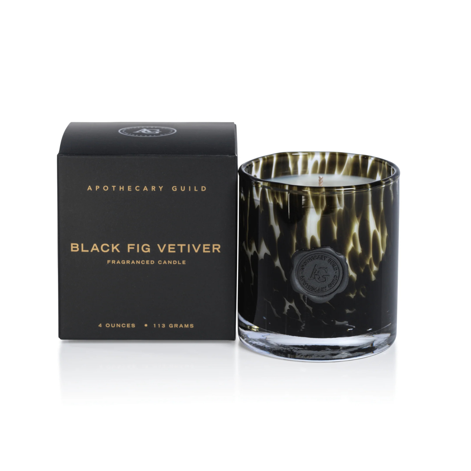 Mini bougie en verre opale