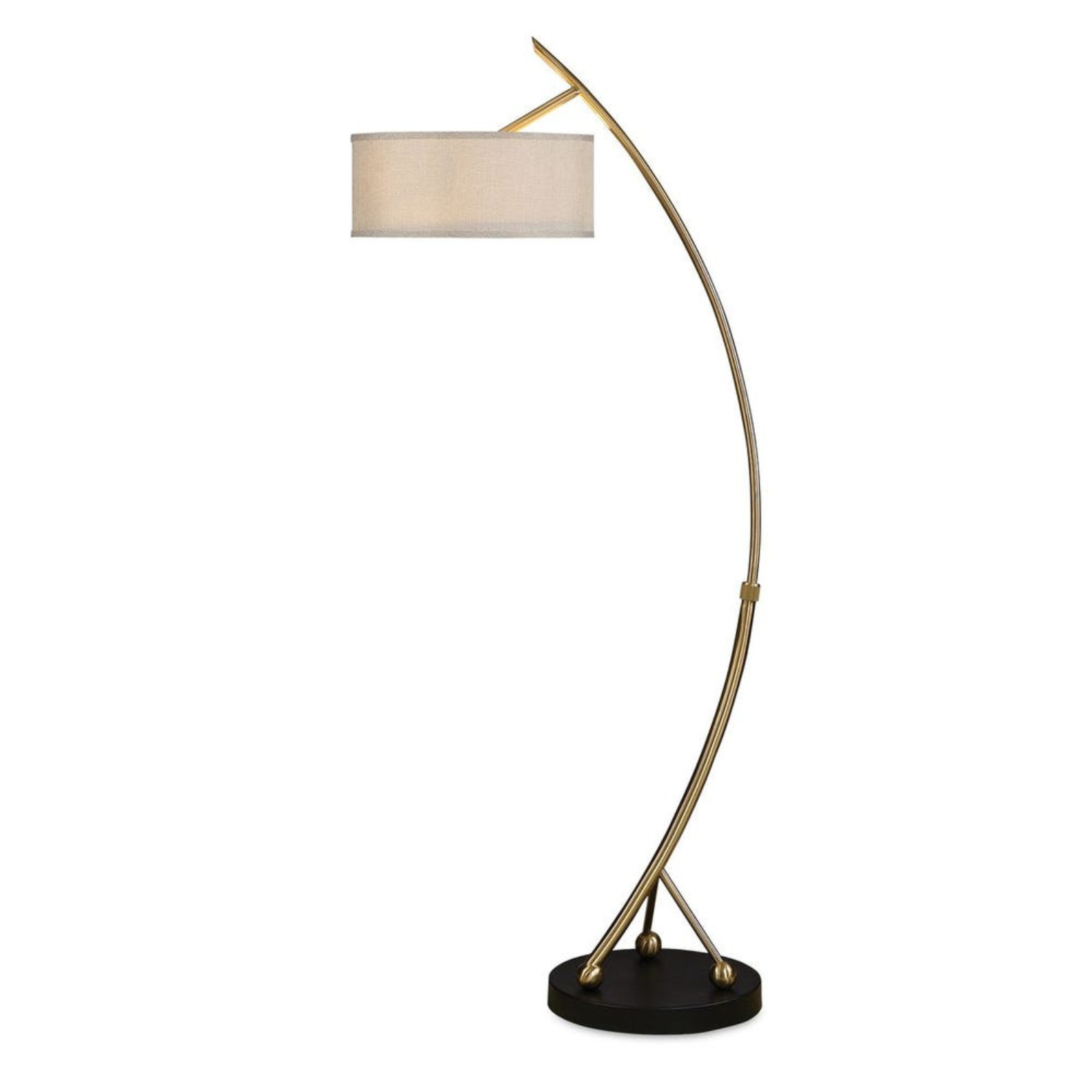 Lampadaire en métal courbé