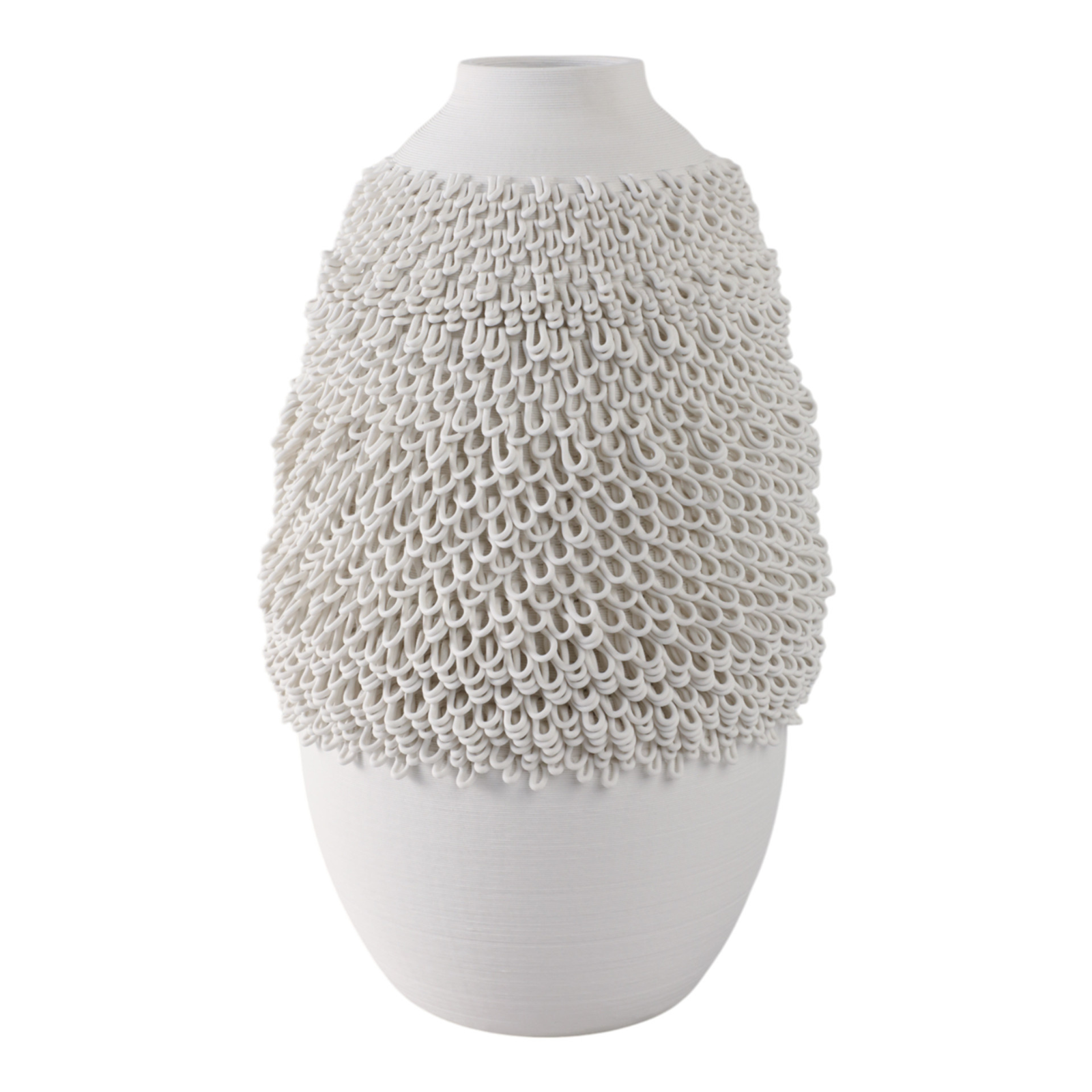 Vase en porcelaine imprimé en 3D Ariel