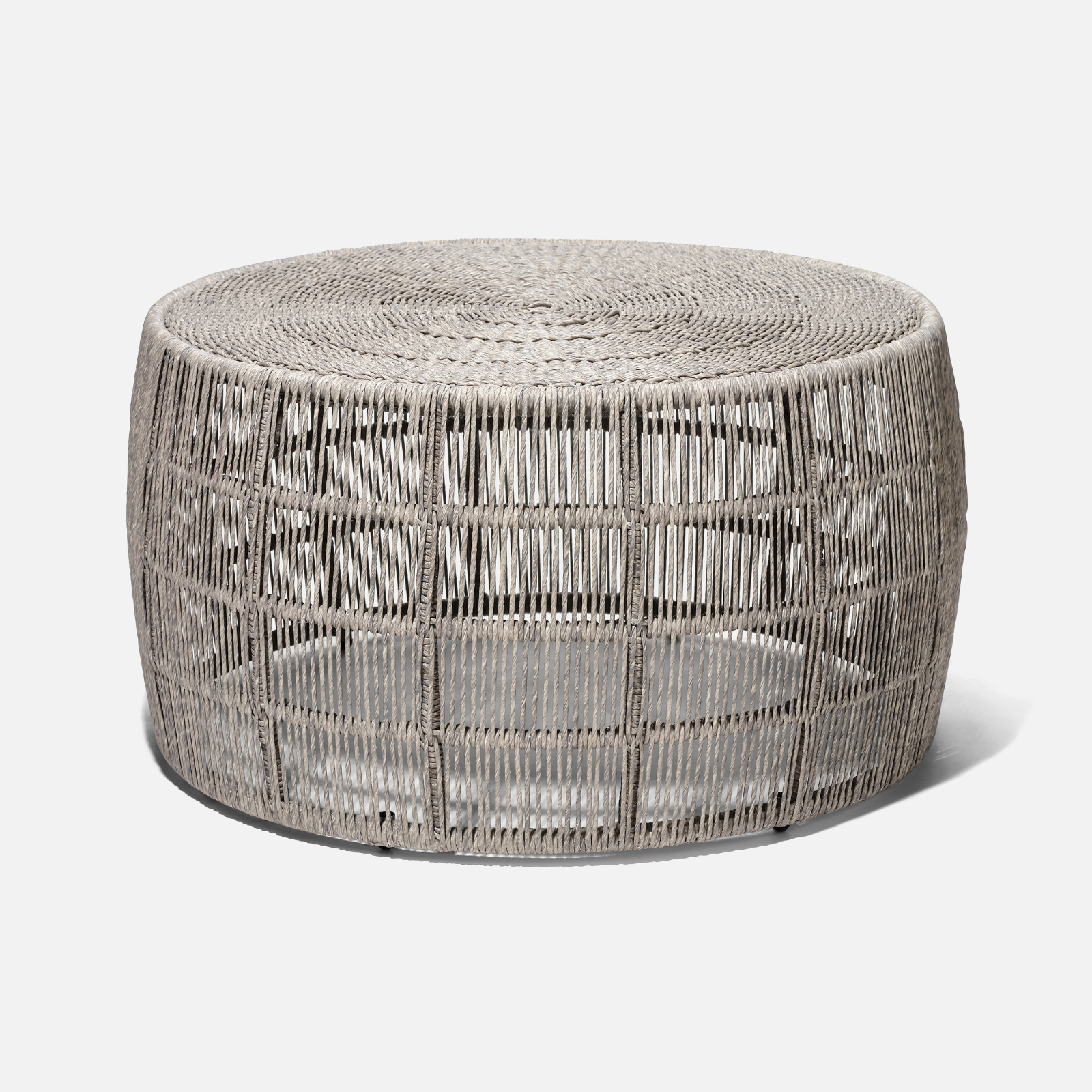 Table basse d'extérieur en faux osier
