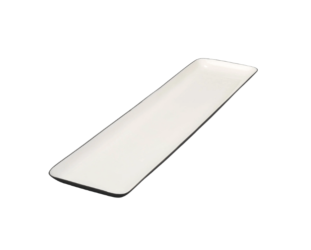 Plat long en aluminium et émail