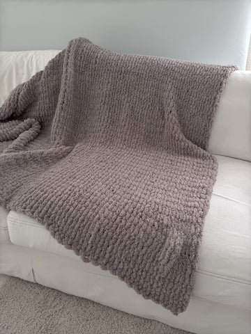 Jeté en chenille pelucheux surdimensionné